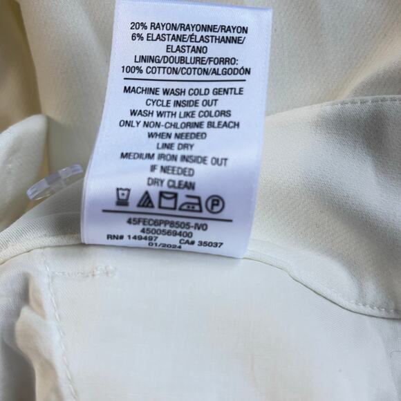 Favorite Daughter The Favorite Pants Trousers High Rise Wide Leg Ivory Size 2 - Picture 6 of 8